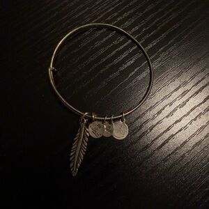 Alex and Ani Silver Bracelet with Aquamarine Birth Stone